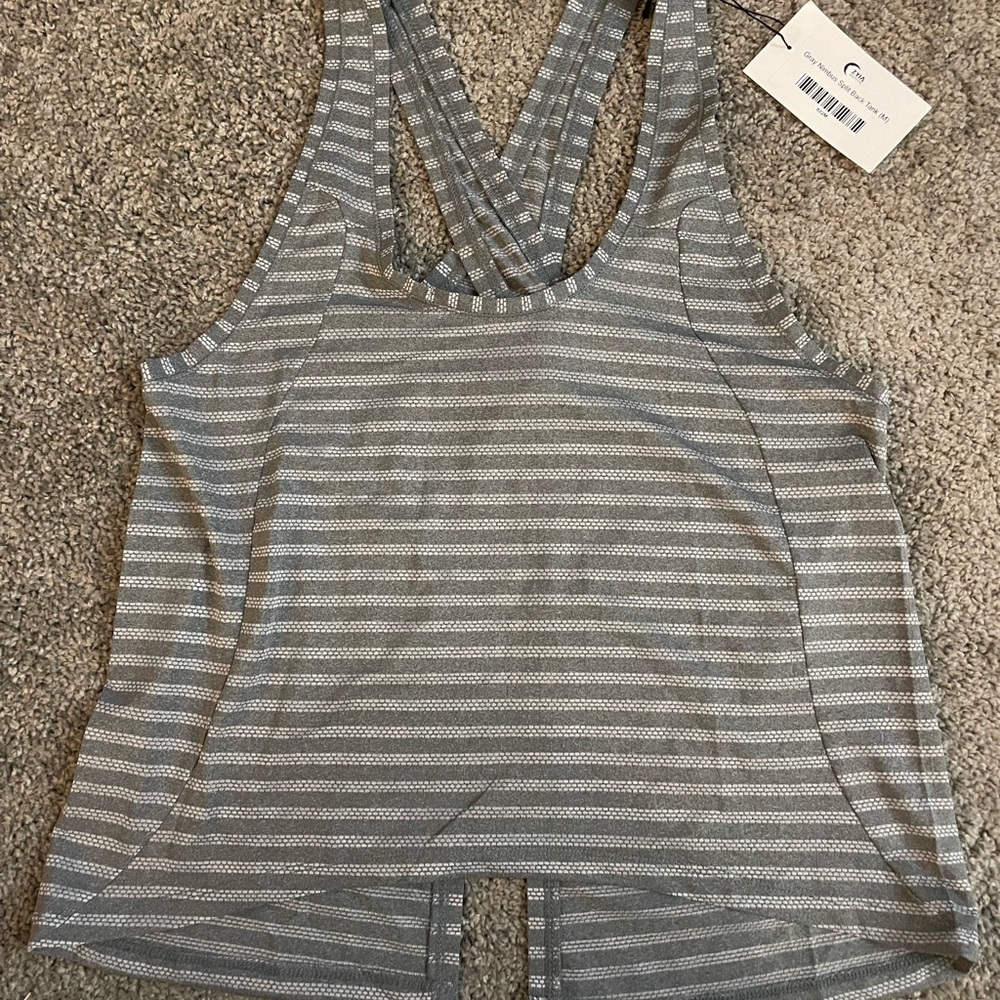 Zyia Gray Nimbus Split Back Tank
